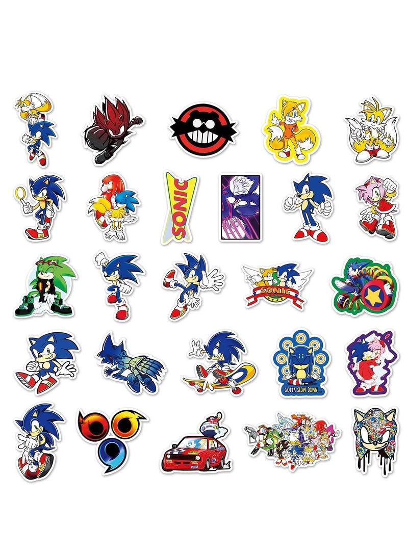 50 Sonic Anime Graffiti Personalized Cartoon DIY Skateboard Suitcase Stickers Waterproof - Image 3