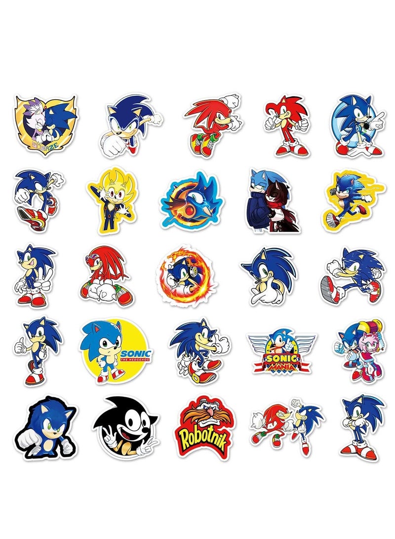 50 Sonic Anime Graffiti Personalized Cartoon DIY Skateboard Suitcase Stickers Waterproof - Image 2