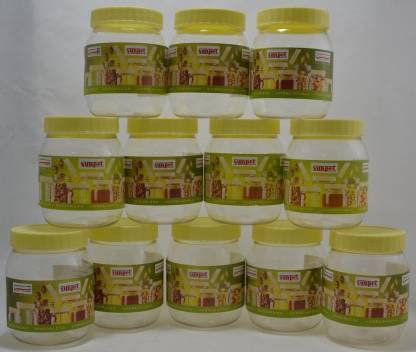 Sunpet Sunpet Unbreakable Plastic Transparent Storage Containers For Kitchen Airtight Masala Box Dabba Spice, Cereal, Dry Fruits Spice Box Set of 12 pcs (1000ML)  - Image 1