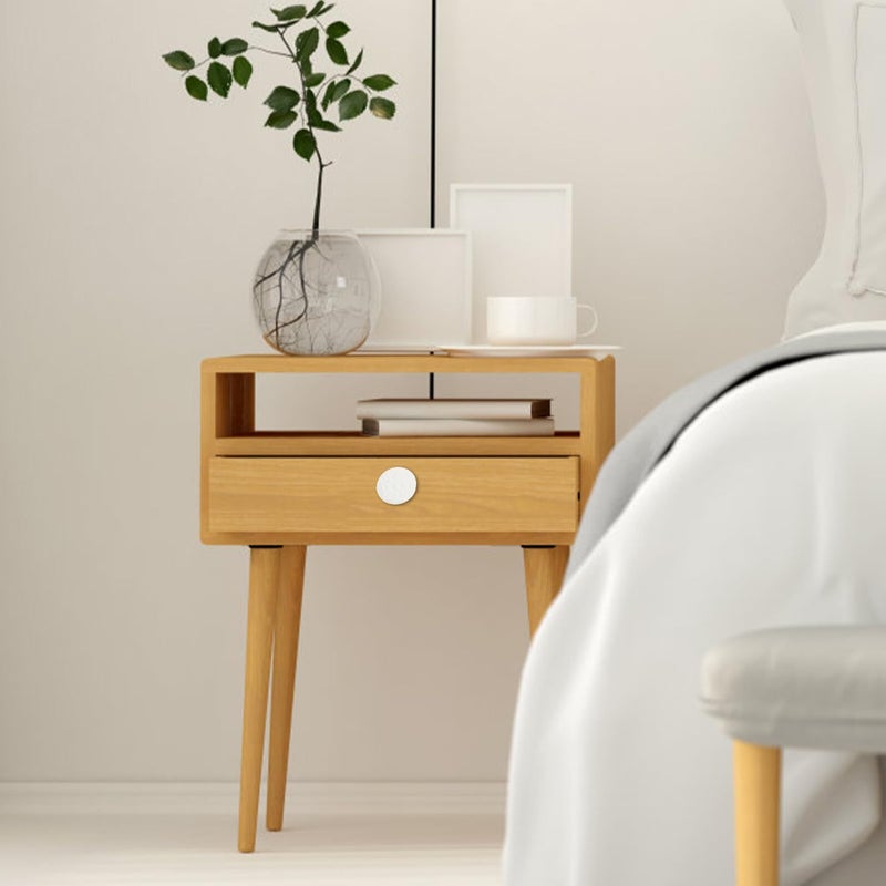 White Ceramic Drawer Pulls Set of 4 Single Hole Cabinet Handles for Kitchen Closet - Image 5