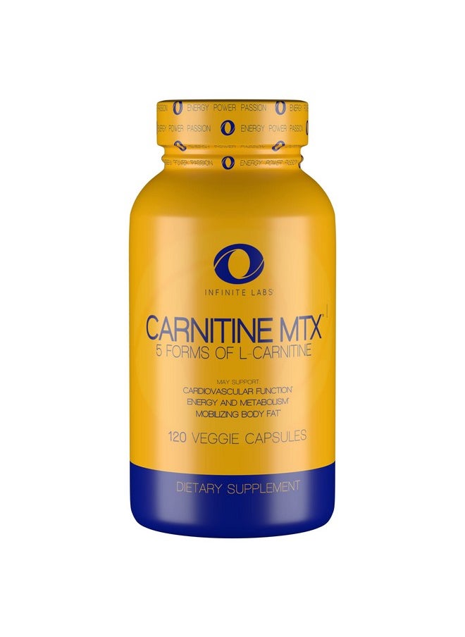 Infinite Labs L Carnitine 1000Mg Mtx - Amino Acid Blend Of Carnitine Fumarate, L-Carnitine L-Tartrate, Acetyl L-Carnitine, L-Carnitine Hcl, L-Carnitine Base 120 Veggie Capsules.  - Image 1