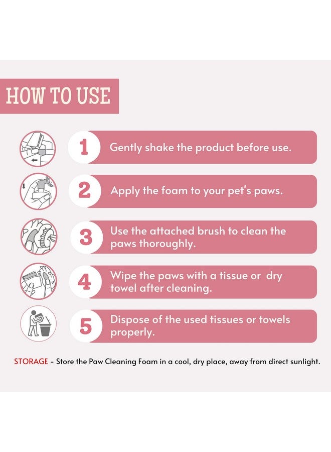 Dog Paw Cleaning Foam With Silicone Brush - (Lavender + Strawberry + Lemon, 150Mleach) | Paw Cleaner For Pet'S Foot/Paw/Claw Scrubber Cleaning | Fortified With Lemon & Aloe Vera Extract - Image 4