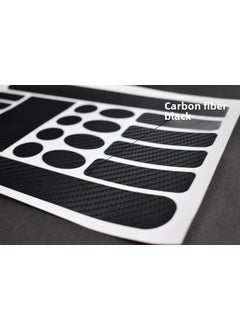 Generic Bike Frame Protection Decal Scratch-Resistant Sticker Carbon fiber Black 