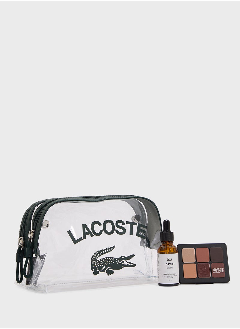 LACOSTE Essentials Canvas Zip Clutch  - Image 1
