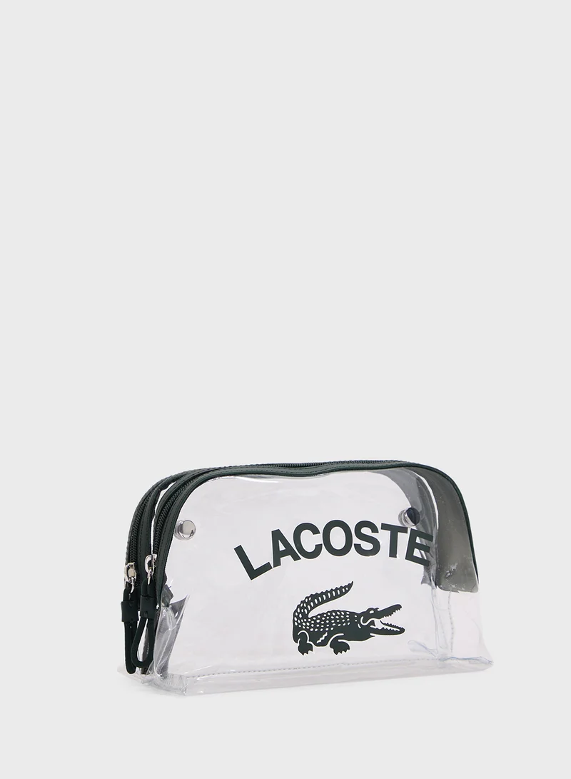 LACOSTE Essentials Canvas Zip Clutch