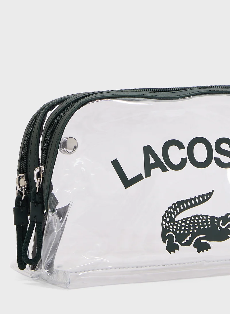 LACOSTE Essentials Canvas Zip Clutch