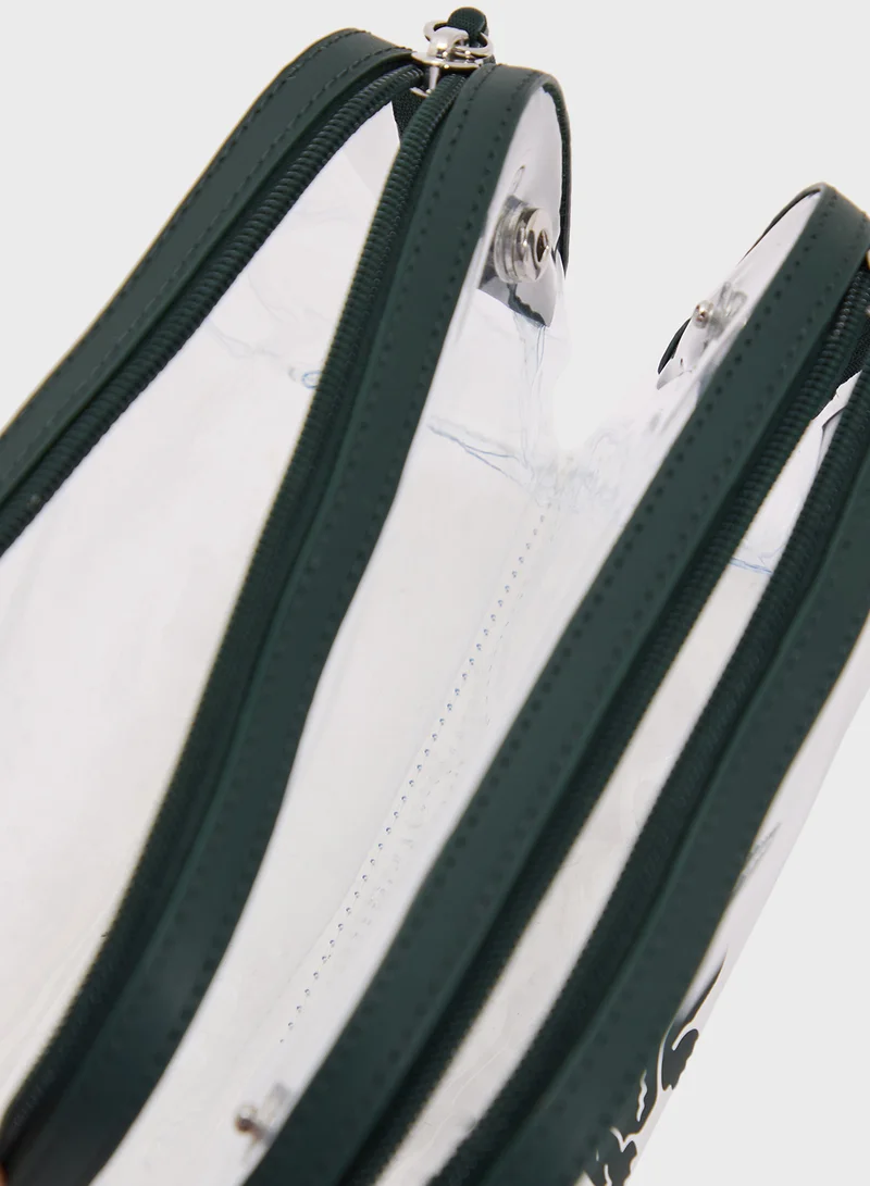 LACOSTE Essentials Canvas Zip Clutch