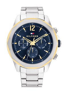 TOMMY HILFIGER ساعة يد رجالية أنالوج دائرية الشكل من الستانلس ستيل بقطر 46 ملم  - Image 1
