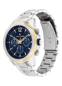 TOMMY HILFIGER ساعة يد رجالية أنالوج دائرية الشكل من الستانلس ستيل بقطر 46 ملم  - Image 2