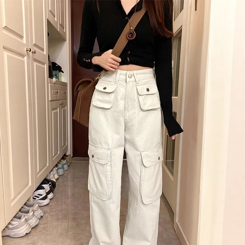 Unisex Classic Denim Jeans Loose Fit Daily Outdoor Wear - Image 5