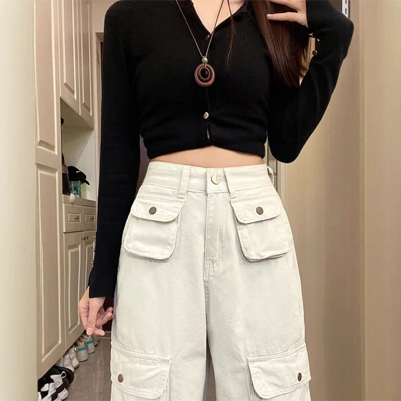 Unisex Classic Denim Jeans Loose Fit Daily Outdoor Wear - Image 4