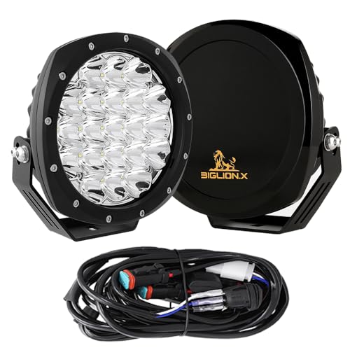 BIGLION.X BIGLIONX 7Inch Round LED Offroad Lights 2PCS 210W 32000LM Super Bright LED Off Road Lights Driving Lights Round Waterproof IP68 IP69K 12V 24V for Pickup Trucks SUV ATV UTV 4x4 - Image 1
