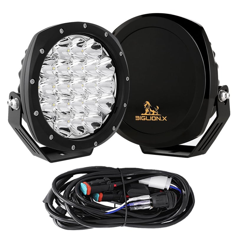 BIGLION.X BIGLIONX 7Inch Round LED Offroad Lights 2PCS 210W 32000LM Super Bright LED Off Road Lights Driving Lights Round Waterproof IP68 IP69K 12V 24V for Pickup Trucks SUV ATV UTV 4x4 - Image 3