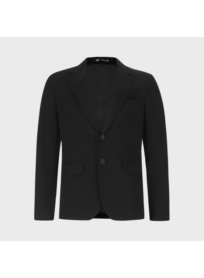 Zara men's Business Commute Minimalist Solid Color Structured Shoulder Casual Blazer - Image 2