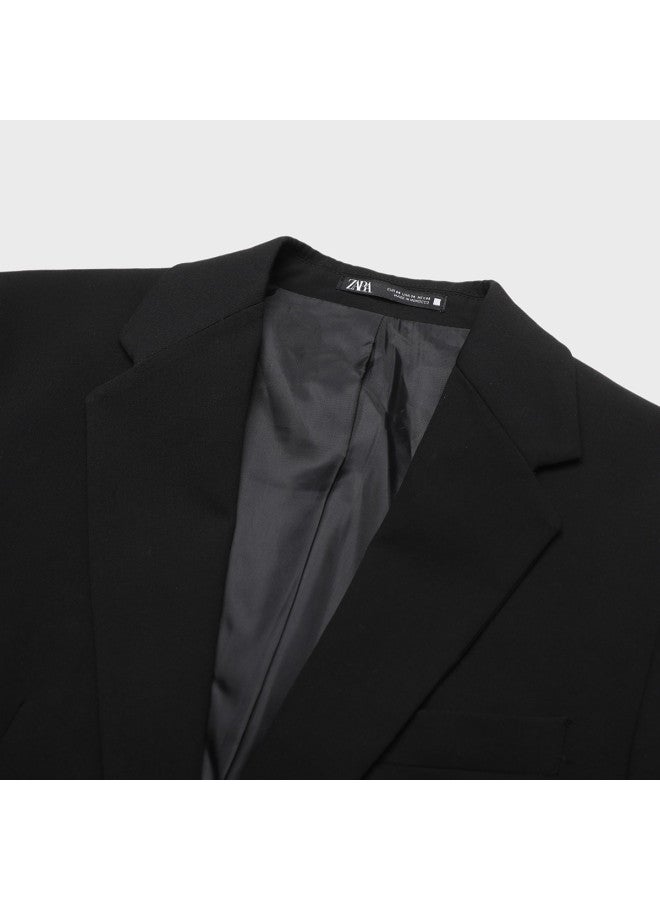 Zara men's Business Commute Minimalist Solid Color Structured Shoulder Casual Blazer - Image 4
