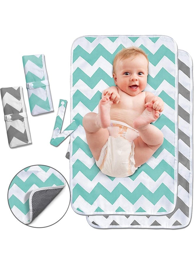 AIFUSI Diaper Changing Pad, Waterproof Pad Baby Portable Changing Mat Travel Mat Station for Home, Travel  Outside Idefair- 2 Pack - Image 1