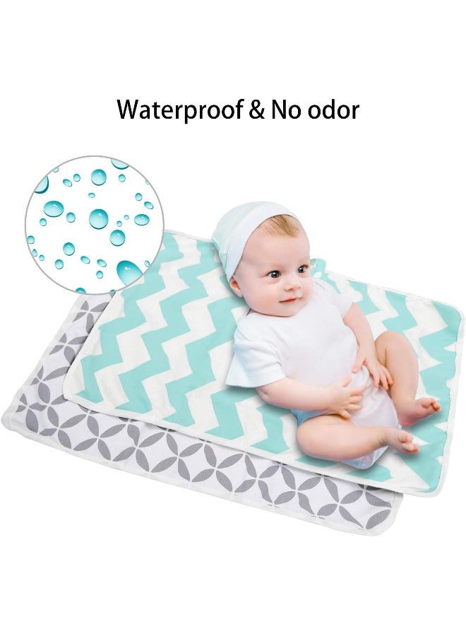 AIFUSI Diaper Changing Pad, Waterproof Pad Baby Portable Changing Mat Travel Mat Station for Home, Travel  Outside Idefair- 2 Pack - Image 3