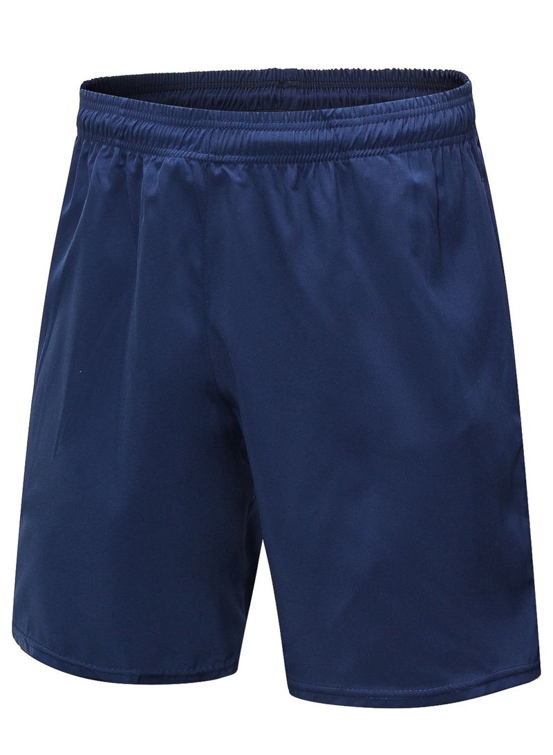 Men Quick Dry Breathable Running Shorts Dark Blue