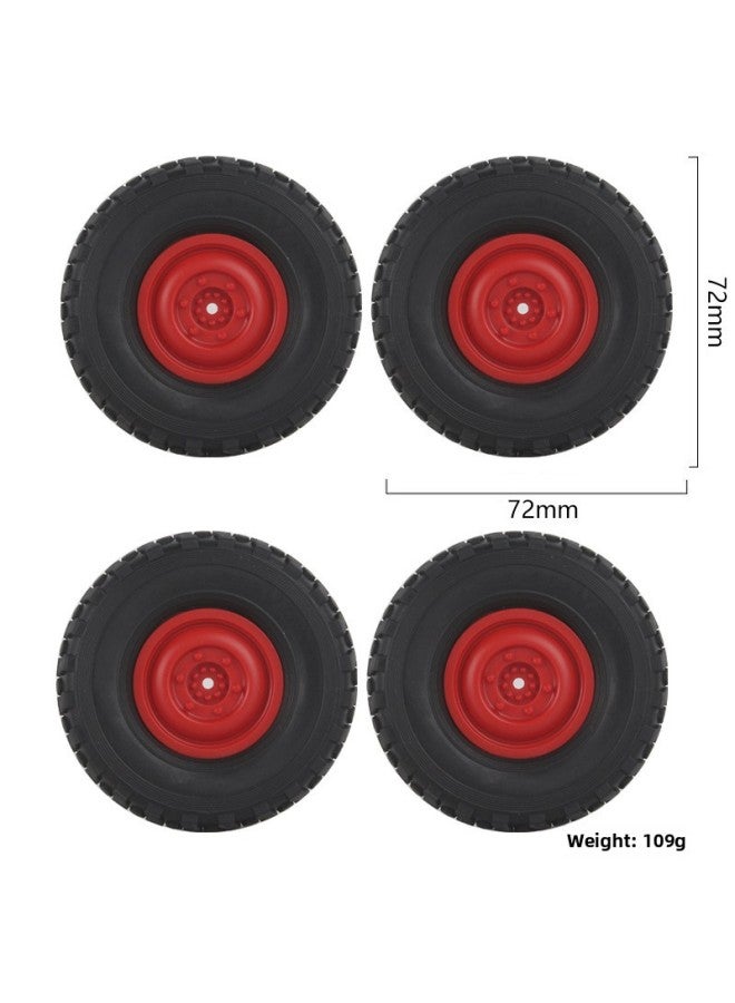 Landa Technology Remote Control Car DIY Upgrade Modification Climbing Off-Road Model Vacuum Tire Suit Accessories L0001-Color:L0001 Red Super Soft Tire (4pcs)-Scale:1:16 - Image 1