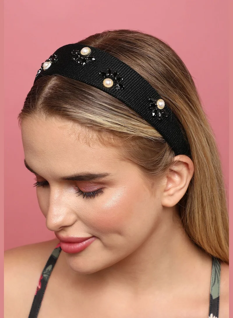 SOHI Trendy Pearls Western Wear Hair Band For Women