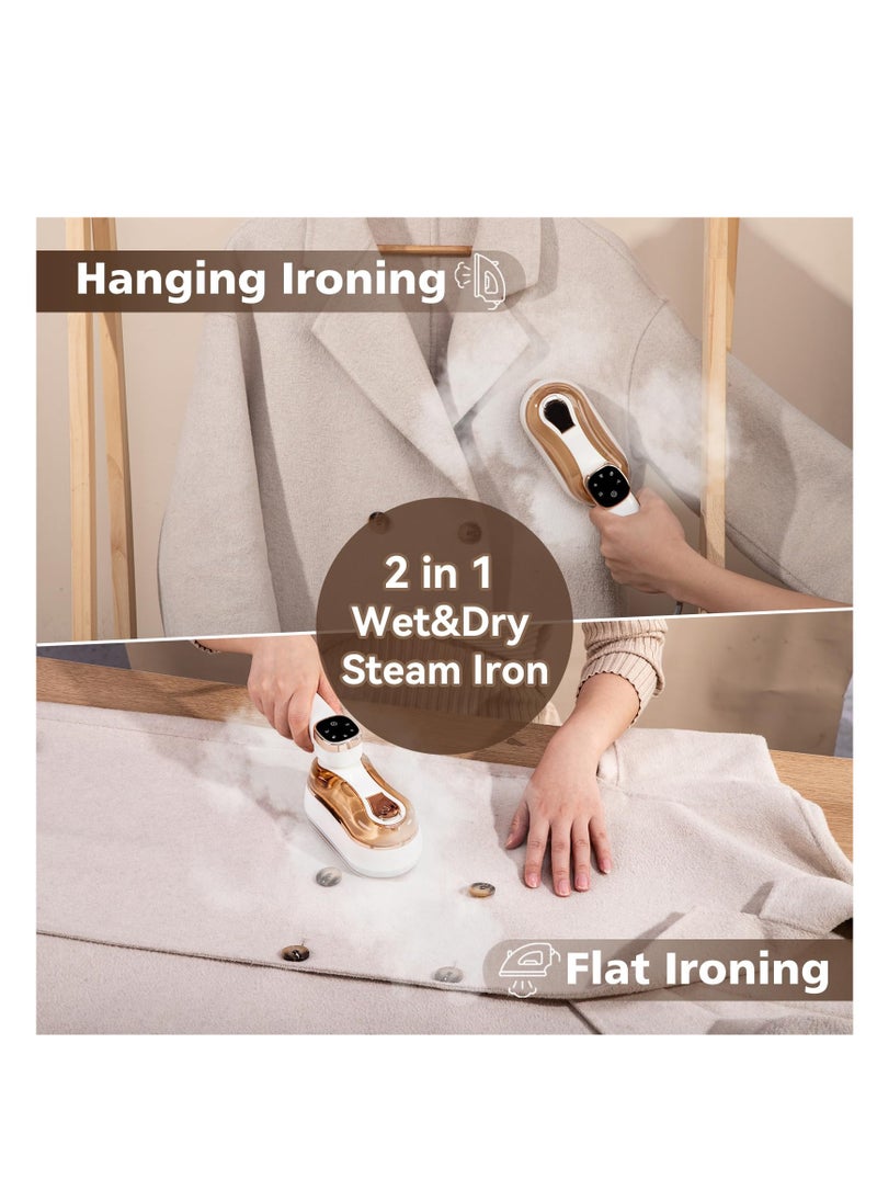 ZLH HITY - Travel Steamer Iron for Clothes, Small Size Portable Steam Iron, Steamer and Iron 2 in 1, Steam Iron Handheld, 3 Seconds Fast Heating, Suitable for Travel,Home and Dorm,Mini Steam Iron - Image 1
