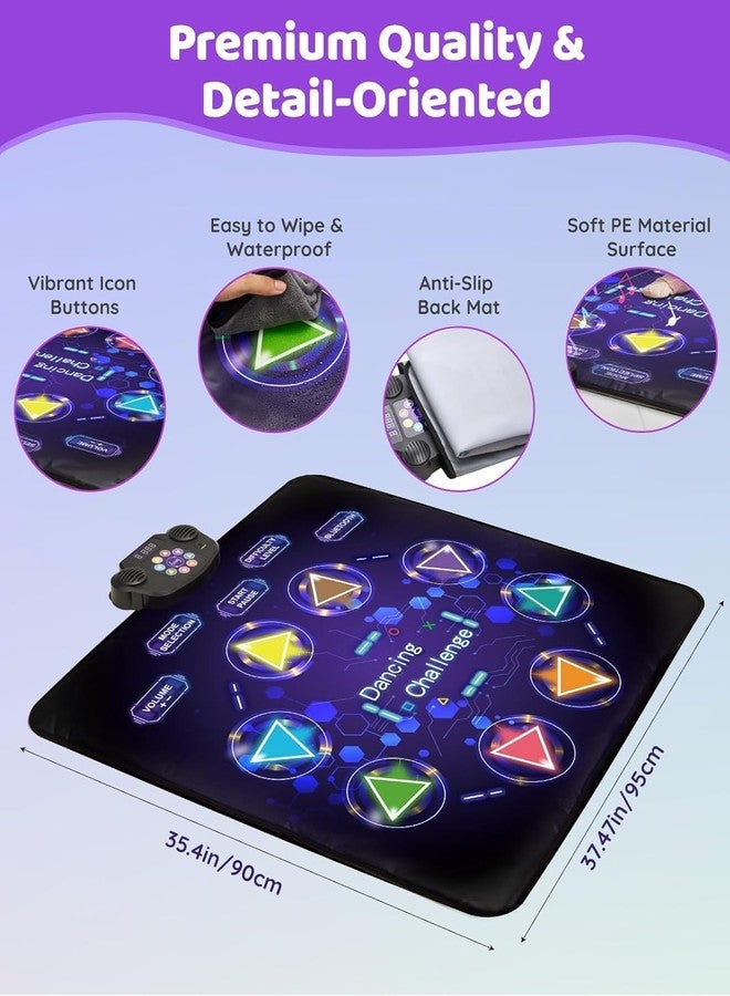 PRIMIL Toys for 3-12 Year Old Kids, Electronic Dance Mat with Light-up 6-Button Wireless, Music Dance with 5 Game Modes, Birthday Toys for 3 4 5 6 7 8 9 10+ Year Old Girls & Boys - Image 2