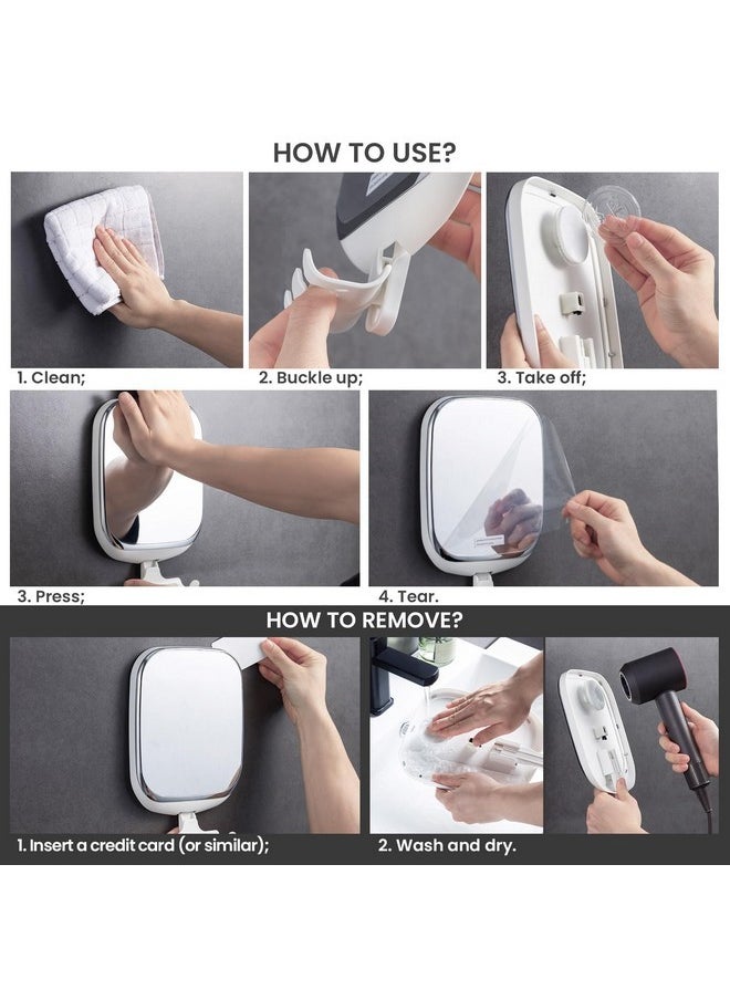 Taili - Shower Mirror Fogless For Shaving, Anti Fog Shaving Mirror No-Drilling & Removable, Fogless Mirror Shatterproof & Waterproof - Image 1