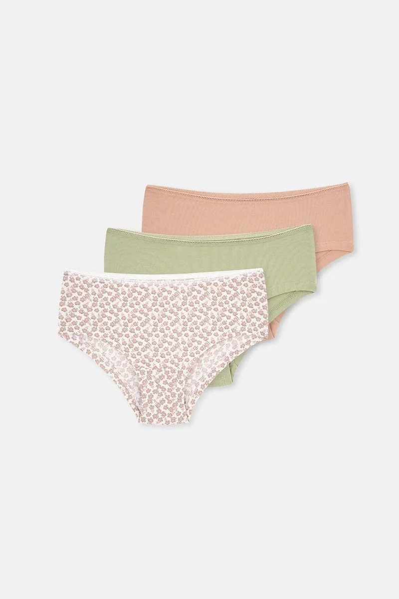 داجي Multicolor Women's 3-Patterned Hipster Panties