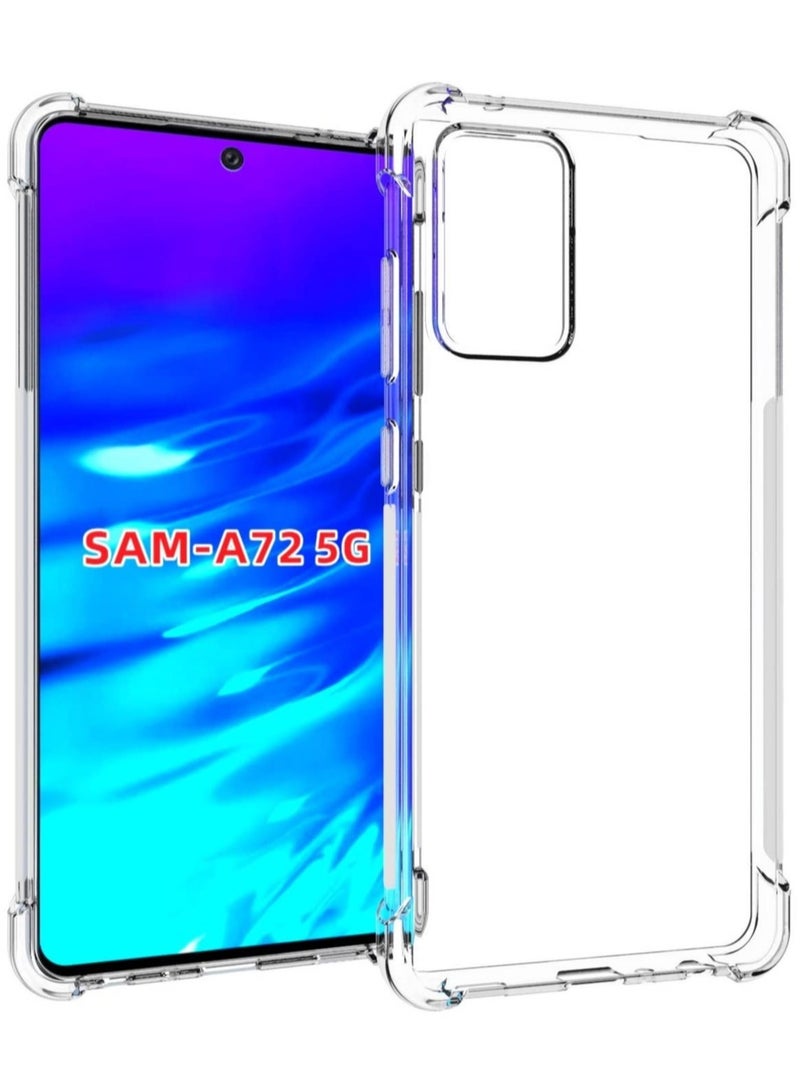 ELTRAZONE Samsung Galaxy A72 Case Cover Protective Shock Absorption Bumper soft Transparent Case (Clear) - Image 1