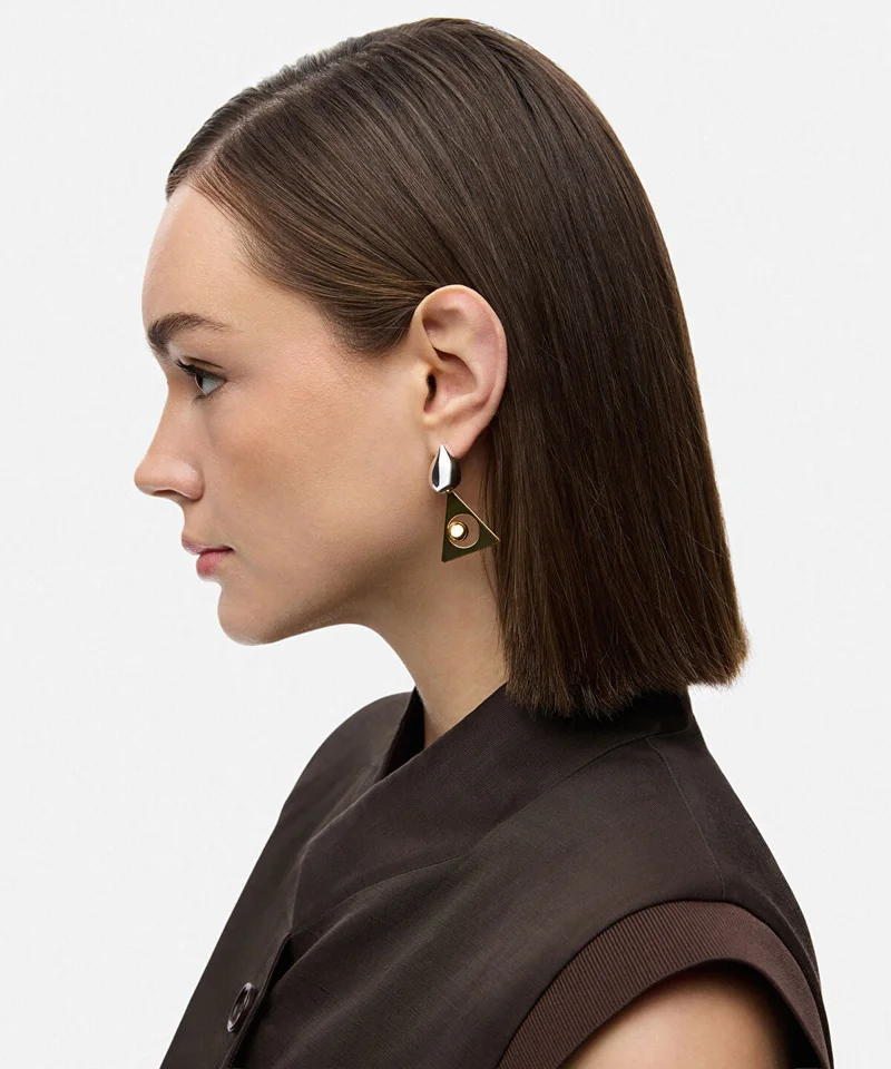 ابيكول Combined Two-Tone Earrings
