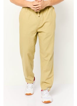 Gazzarrini Men Regular Fit Solid Chino Pants, Beige  - Image 1