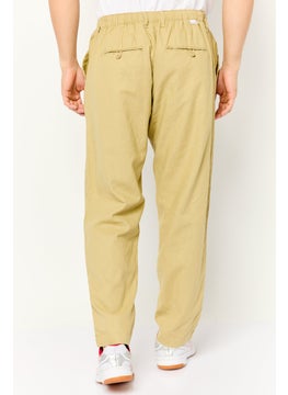 Gazzarrini Men Regular Fit Solid Chino Pants, Beige  - Image 4