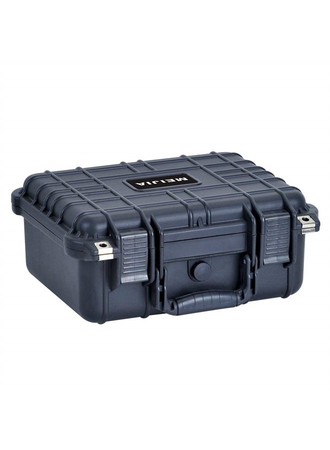 MEIJIA Portable All Weather Waterproof Protective Case,Hard Case,Camera Case With Customized Fit Foam,Fit Use of Drones,Camera,Equipments,Pistols,Elegant Black,13.35 x11.63x5.98inches - Image 1