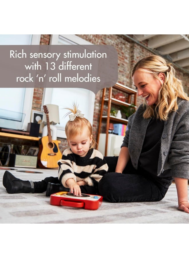 تيني لاف لعبة محطة دي جي تايني لوف روكرز - مجموعة موسيقى الروك | مشغل أسطوانات موسيقي إلكتروني مع 13 لحن روك وأصوات دي جي | لعبة لتنمية المهارات الحركية الدقيقة والحسية للأطفال الصغار من عمر 12 شهرًا فما فوق - Image 5