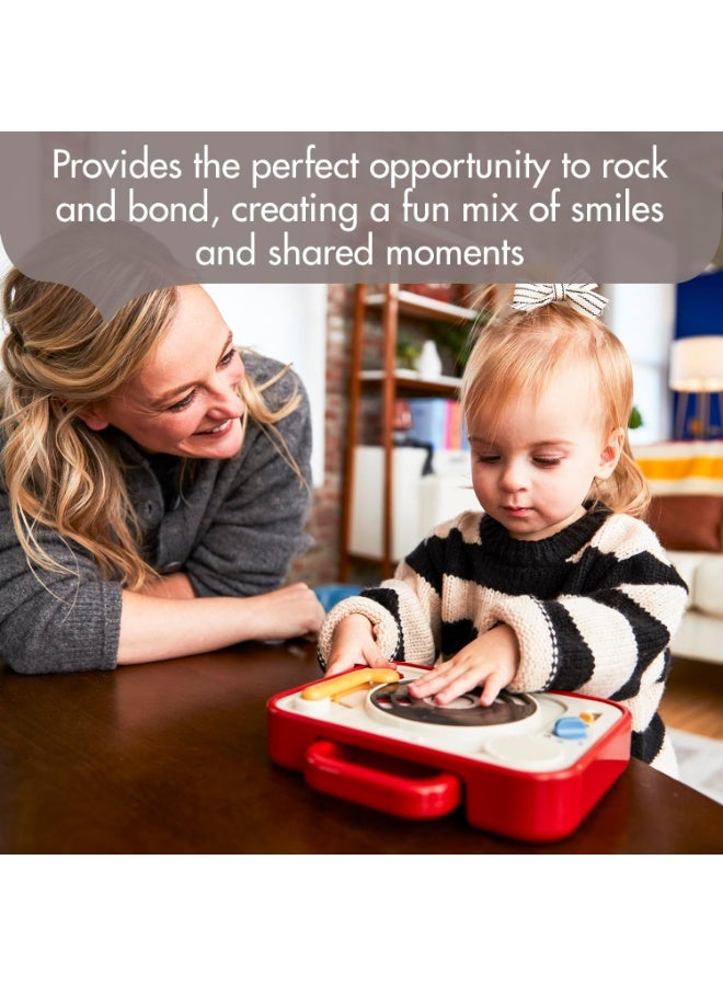 تيني لاف لعبة محطة دي جي تايني لوف روكرز - مجموعة موسيقى الروك | مشغل أسطوانات موسيقي إلكتروني مع 13 لحن روك وأصوات دي جي | لعبة لتنمية المهارات الحركية الدقيقة والحسية للأطفال الصغار من عمر 12 شهرًا فما فوق - Image 4