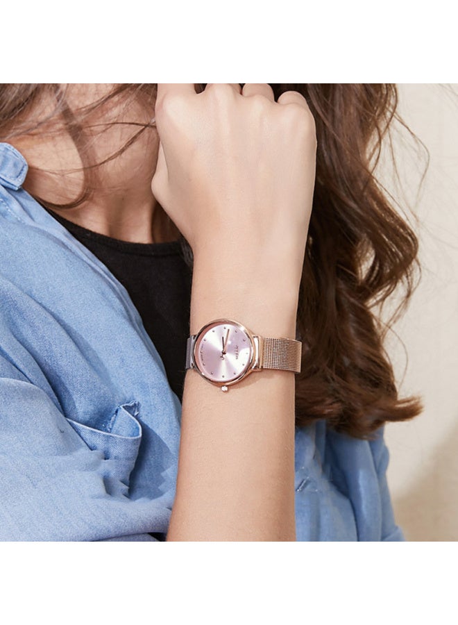 Julius Women's Watch, Fashion Series, Korean Style, Simple And Versatile, Student Waterproof Quartz Ladies' Watch, Rose Gold Ja-426lf - Image 4