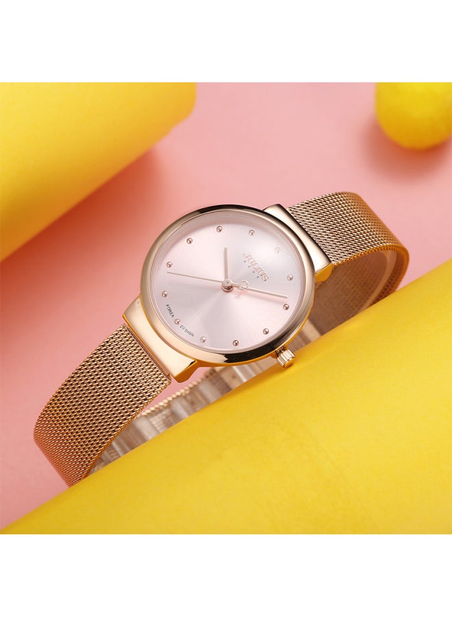 Julius Women's Watch, Fashion Series, Korean Style, Simple And Versatile, Student Waterproof Quartz Ladies' Watch, Rose Gold Ja-426lf - Image 3