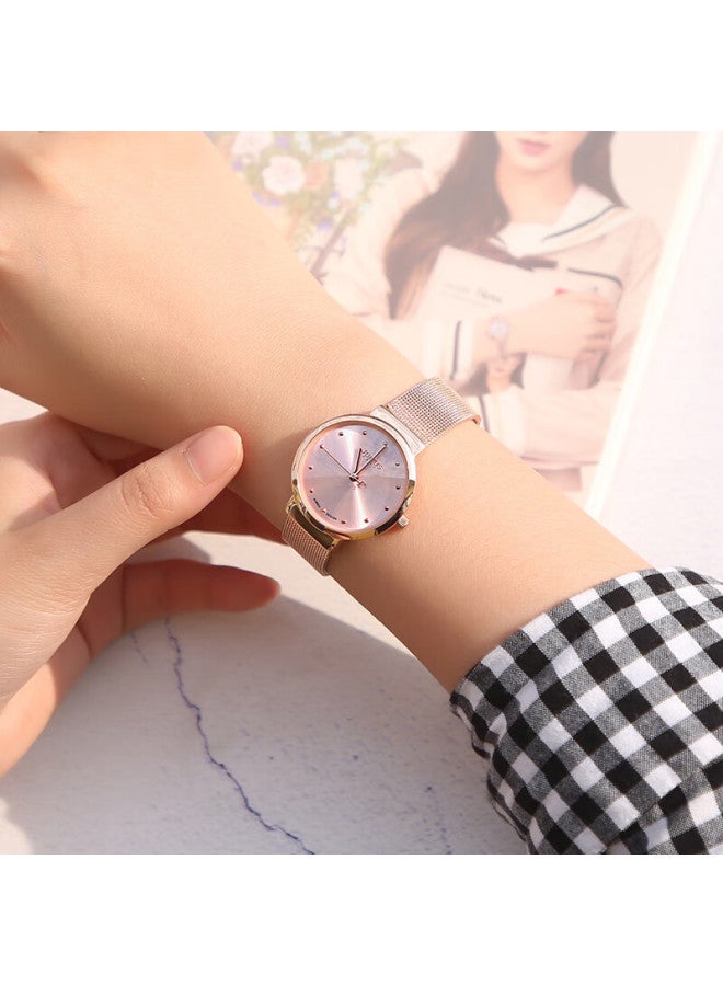 Julius Women's Watch, Fashion Series, Korean Style, Simple And Versatile, Student Waterproof Quartz Ladies' Watch, Rose Gold Ja-426lf - Image 1