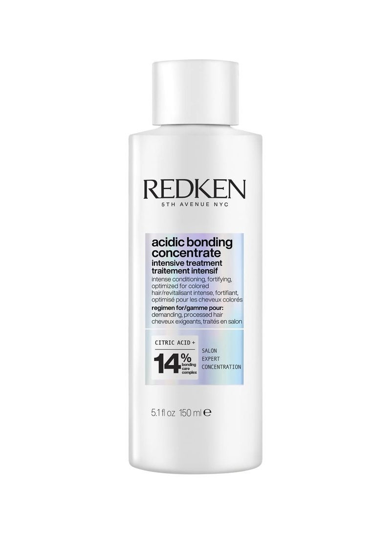 Redken Bonding Treatment for Damaged Hair Repair | Acidic Bonding Concentrate | Intensive Bonding Pre-Shampoo Hair Treatment | For Colored Hair & All Hair Types - Image 1