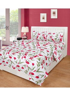VAS COLLECTIONS VAS COLLECTIONS 200 GSM Glace Cotton Combo Pack of 4 Double Printed Bedsheet with 8 King Size Pillow CoverSize228X228Pillow Size18X28 inchesMulticolor  - Image 4