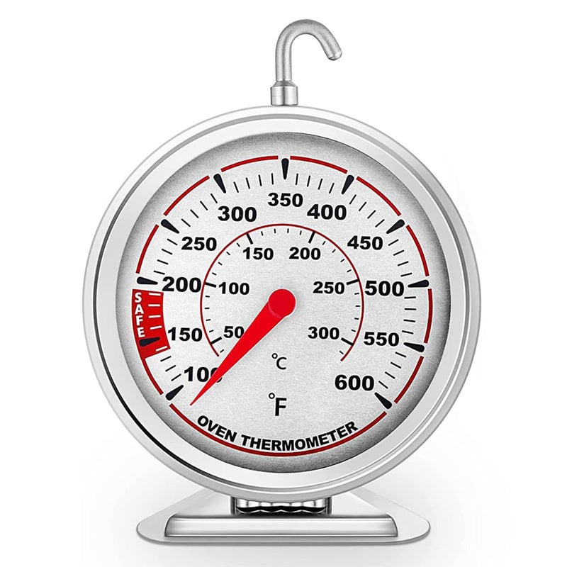 defull Extra Large 3" Oven Thermometer with Easy-Read Dial | Accurate Oven Temperature Reading | Dual Scale 100°F-600°F & -40°C-310°C | for Gas/Electric Ovens, Grill, BBQ, Baking, Meat - Image 1
