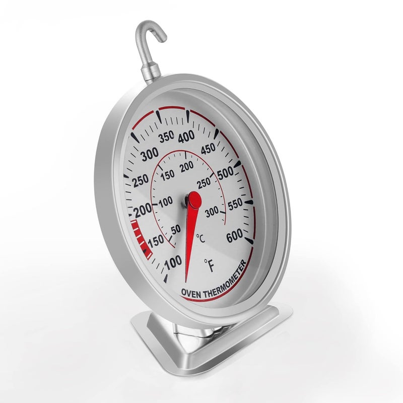 defull Extra Large 3" Oven Thermometer with Easy-Read Dial | Accurate Oven Temperature Reading | Dual Scale 100°F-600°F & -40°C-310°C | for Gas/Electric Ovens, Grill, BBQ, Baking, Meat - Image 3