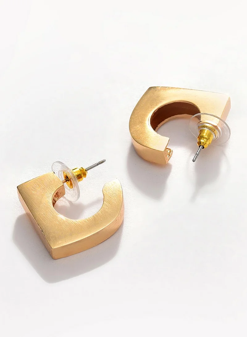 SOHI Contemporary Half Artificial Hoop Earring Jewellery