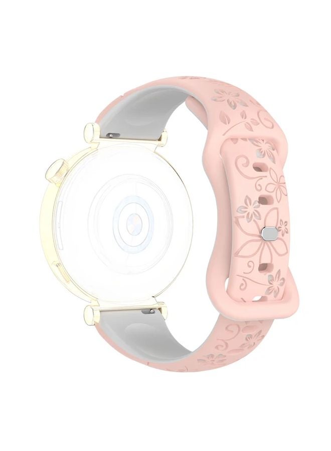 20mm Black Pink Floral Sport Strap For Amazfit GTR Huawei Samsung Galaxy Watch - Image 5