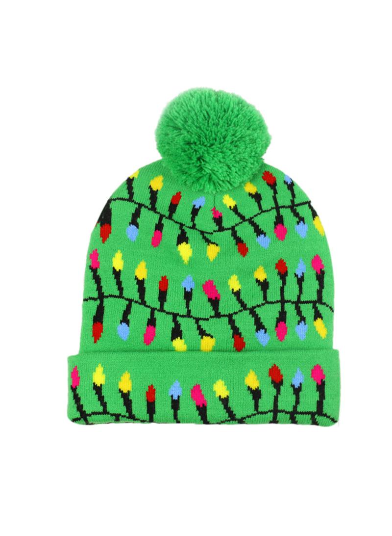 1-Pieces Snowflake Knitted Beanie Winter Outdoor Warm Decorative Hat Style A4 56-60cm - Image 1