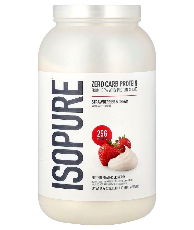 Isopure Zero Carb Protein Powder Strawberries & Cream 3.1 lb (1.4 kg)