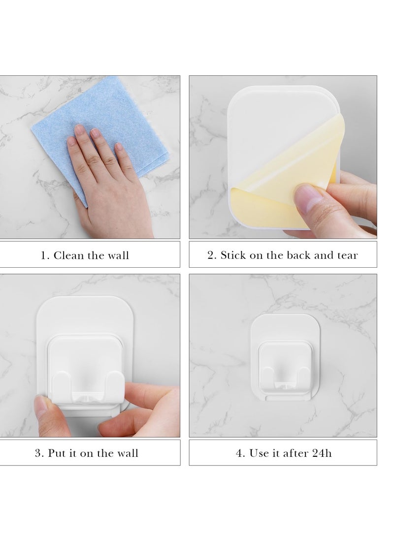 خطاف حامل ماكينة الحلاقة، 2 عبوة ذاتية اللصق لحامل ماكينة الحلاقة في الحمام، شماعات الحمام المعلقة، لماكينة الحلاقة في الحمام والمطبخ متوافقة مع شفرة الفايكنج زعيم، ميركور كلاسيك MK-23C - Image 3