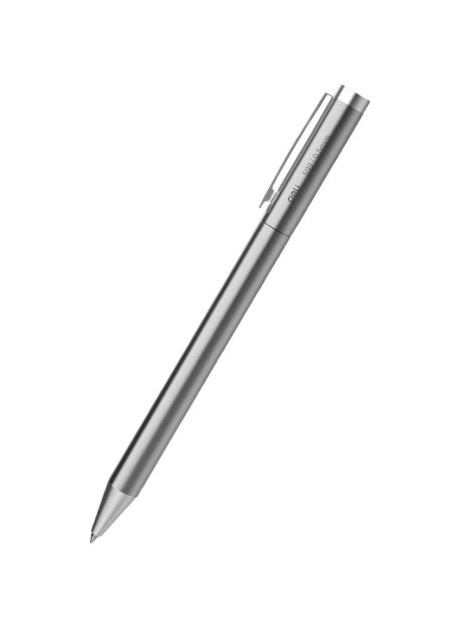 Deli Metal Rotating Gel Pen, 0.5Mm Bullet Tip, Silver, Single Pen, S99 - Image 1