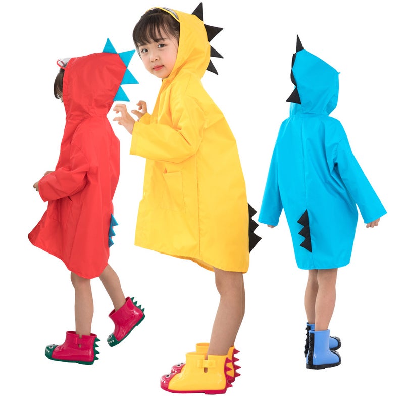 Baby Children'S Creative Raincoat Boys And Girls Kindergarten Students Children'S Poncho 2-6 Years Old Cartoon Dinosaur - Image 2