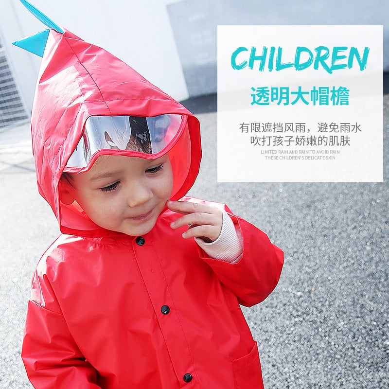 Baby Children'S Creative Raincoat Boys And Girls Kindergarten Students Children'S Poncho 2-6 Years Old Cartoon Dinosaur - Image 3